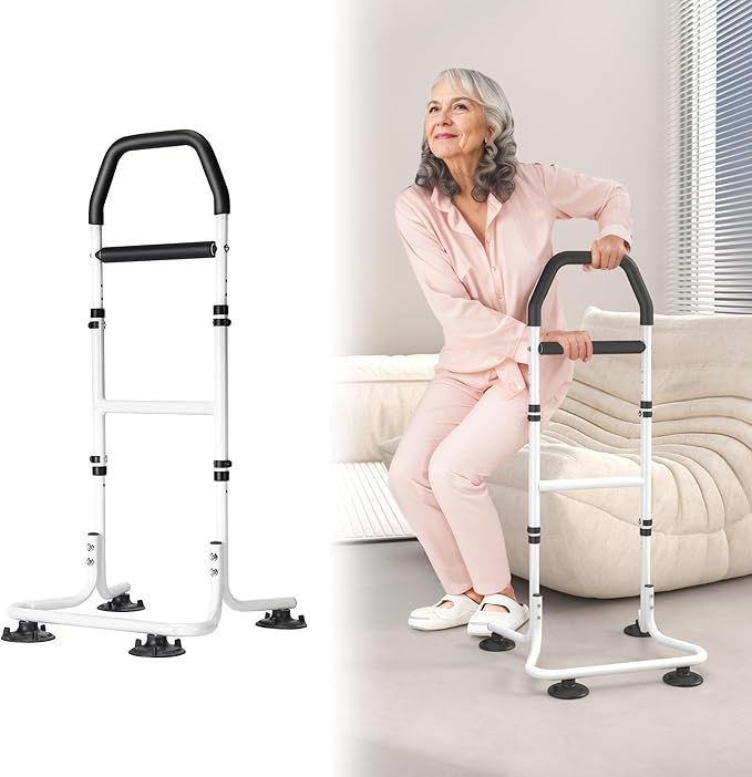 Chair Stand Assist, Stand Lift Rails with Suction Cup, Standing Up Assistance for Seniors, Height Adjustable, Standing Aid & Support Device, Stand and Sit Assist for Elderly, Adults, Patient
