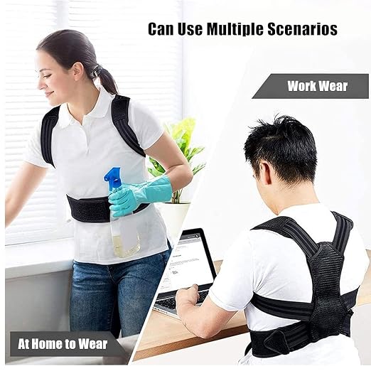 Posture Corrector for Kids Adjustable Back Straighter with Shoulder Pads Upper Back Posture Brace for Teenagers to Provide Spinal Support Improve Posture and Prevent Slouching (XL, waist size 37.5 - 43.3)
