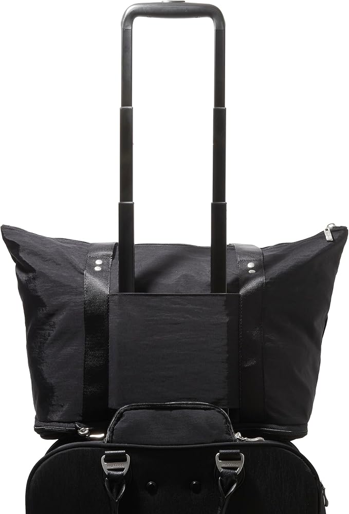 Baggallini Carryall Expandable Lightweight Travel Tote 22" Packable Folding Compact Nylon Washable Weekender w/Luggage Sleeve