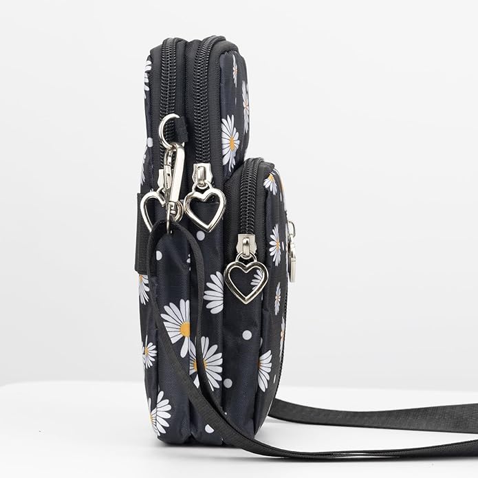Small Crossbody Bag for Women - Mini Phone Purses with Crossbody Strap and Wallet - Nylon Arm Bag