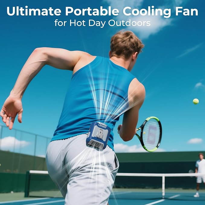 AMACOOL Portable Waist Fan Clip On, 10000mAh Wearable Shirt Fan | Gifts for Men Dad Husband, Rechargeable Powerful Belt Fans, Birthday Gifts for Women Jobsite Travel Camping Essentials 2026
