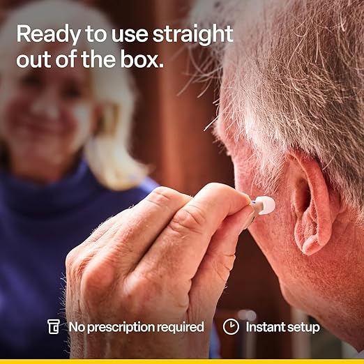 Audien Atom X Hearing Aid Device for Seniors & Adults with Hearing Loss - OTC Bluetooth Hearing Aids w/Charging Case, 48+ Hour Battery Life - Easy Touchscreen Control, Comfortable & Discreet Design
