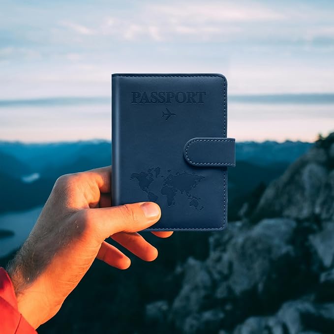 Passport Holder for Travel Women and Men RFID Passport Holder with Card Slots Holder Passport Case Passport cover Passport Wallet Travel Essentials and Accessories
