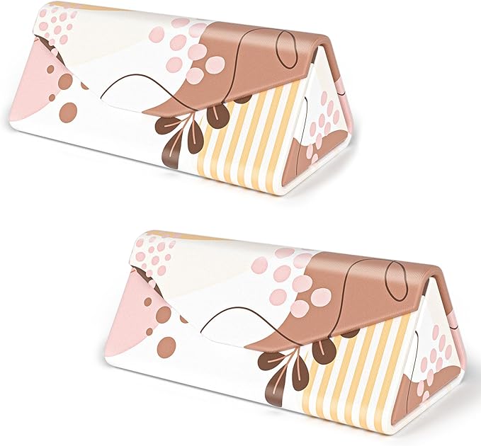 Sunglasses Case, Foldable Glasses Case, Magnetic PU Leather Hard Shell Folding Eyeglass Holder Box, Collapsible Unisex
