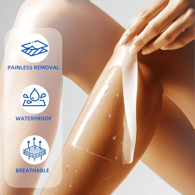 Niceful Transparent Film Dressing 30 Count-Clear Bandages for Wounds 6" x 8", Waterproof Adhesive Wound Cover Bandages for Post Surgical Shower or IV Shield, Scar Therapy, Tattoo Dressings