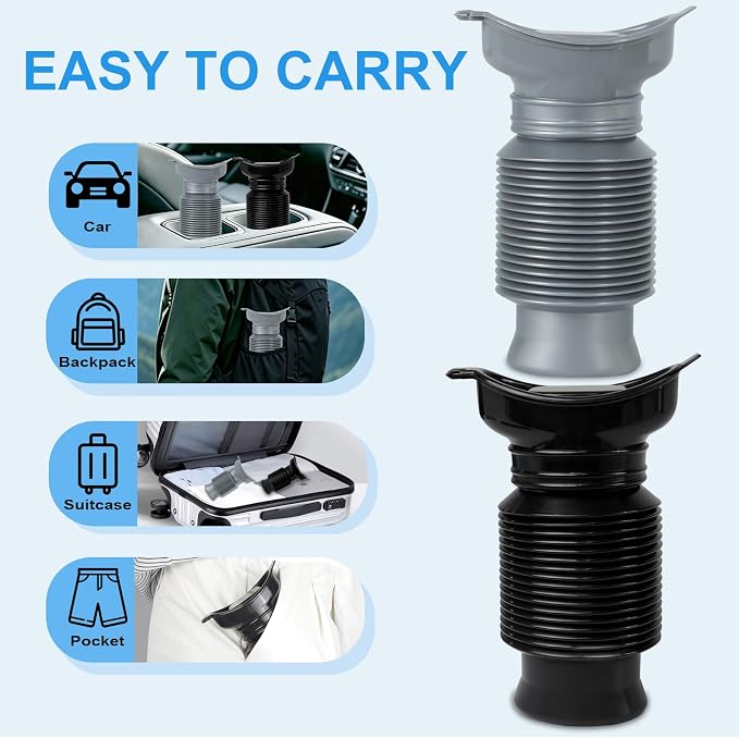 Pee Bottles for Men,Portable Urinal for Men,Collapsible Urine Bottle 750ML | Car Urinals for Men and Women,Emergency Urinal Bottle Shrinkable Pocket Toilet for Travel,Camping,Traffic Jam,Road Trips