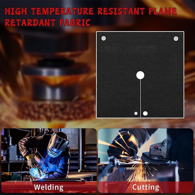 kaidun Welding Blanket Fireproof, Soldering Heat Shield Mat, 12'' x 12'' | Opening Shape, Welding Blanket, Welding Pad, Welding Mat, Brazing Heat Shield, HVAC Tools, for Torch Plumbing Copper Pipe