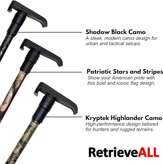 Telescoping Cargo Tool/Multi-Use Cargo Retriever/Extendable Reaching Aid/Reacher/Grabber - Classic Woodland Camo