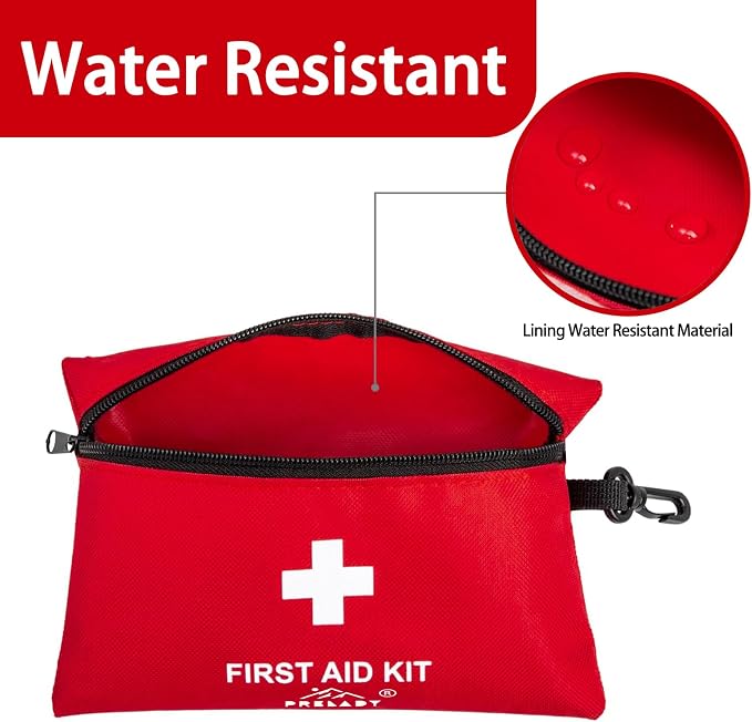 152 Piece Small First Aid Kit, Travel Size First Aid Kit TSA Approved, Mini Forst aid kit for Home, Car, Travel, Camping, Truck, Sports, Office, Hiking Med Kit for Backpack