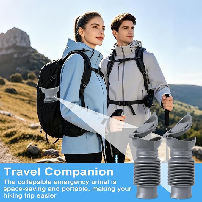 Pee Bottles for Men,Portable Urinal for Men,Collapsible Urine Bottle 750ML | Car Urinals for Men and Women,Emergency Urinal Bottle Shrinkable Pocket Toilet for Travel,Camping,Traffic Jam,Road Trips