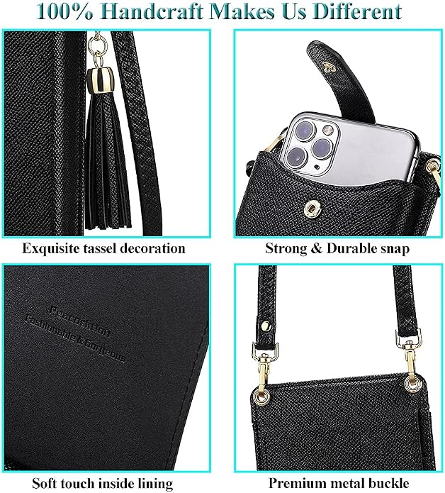 Peacocktion Small Crossbody Cell Phone Purse for Women, Lightweight Mini Small Crossbody Bags for Women with Card Slots