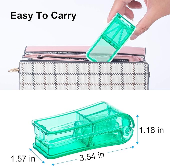 AVIDACE 2PCS Pill Cutter, Professional Pill Splitter for Cutting Small Pills or Large Pills in Half