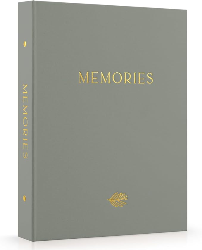 Beautiful Linen Photo Album For 4x6 Photos - Safely Holds Up To 256 Pictures of Unique Memories - The Perfect Large Photo Book To Store All Pictures of Treasured Family, Baby or Wedding Moments