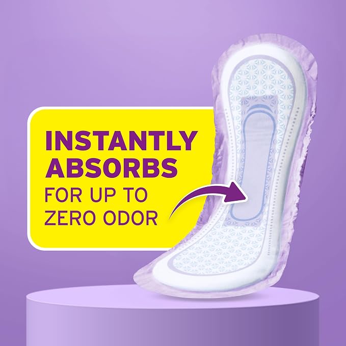 Poise Incontinence & Postpartum Pads for Bladder Leaks, 7 Drop Ultra Absorbency, Long Length, 39 Count, Packaging May Vary (Pack of 2)