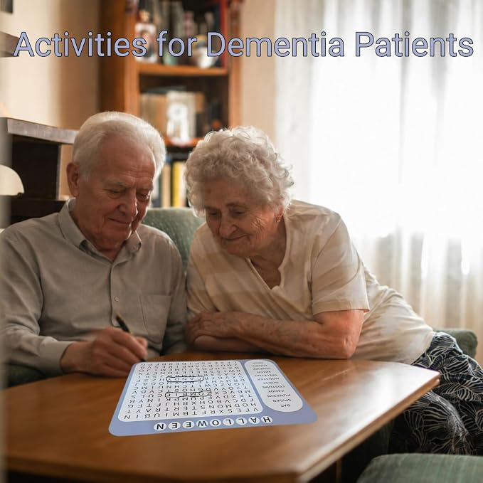 12 or 36 Pcs Reusable Word Search Cards for Dementia Game-Dementia Activities for Seniors with Alzheimer's-Elderly Alzheimer's Toys-Large Print Word Search Books (36 Large Print Word Search Books)