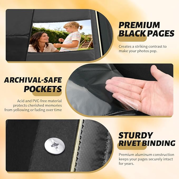 Photo Album 4x6 600 Pockets Photos, Large Capacity Leather Cover Photo Book | Slip-In Horizontal & Vertical Pockets Acid-Free Waterproof Picture Albums Great for Family Baby Wedding Holiday & Anniversary