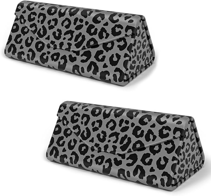 Sunglasses Case, Foldable Glasses Case, Magnetic PU Leather Hard Shell Folding Eyeglass Holder Box, Collapsible Unisex