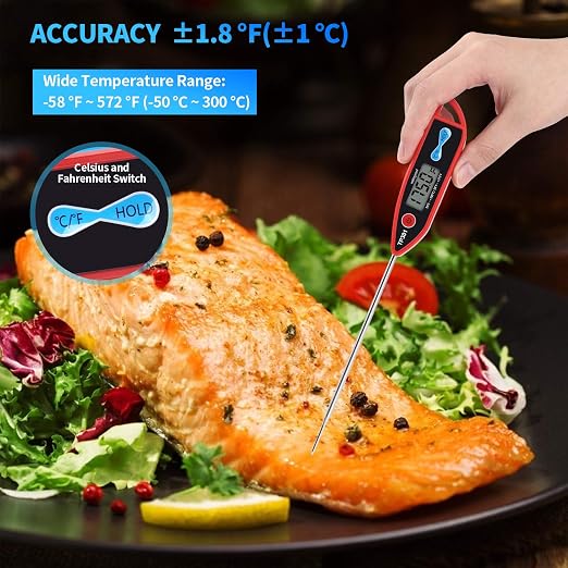 Yacumama Digital Water Thermometer for Liquids, Long Probe | Instant read, waterproof design, for water, liquids, candle making, food, meat and milk