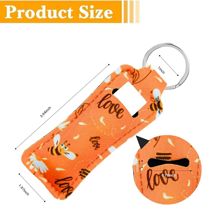 Chapstick Holder Key Chain Lipstick Holder Lip Balm Holder Keychain | Stocking Stuffers Gift, Compatible with Chapstick, Lip Balm and Lipstick, Bag Charm Accessories, Gifts for Women Friend