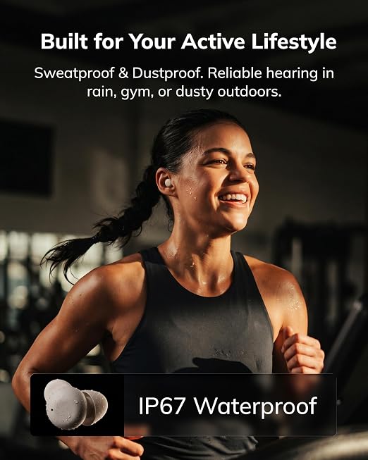ELEHEAR Delight Bluetooth OTC Hearing Aids for Seniors, Sand White | Bluetooth 5.3, AI Noise Cancellation & App Control, Superior Sound Quality, Comfortable & Discreet Design for Adults
