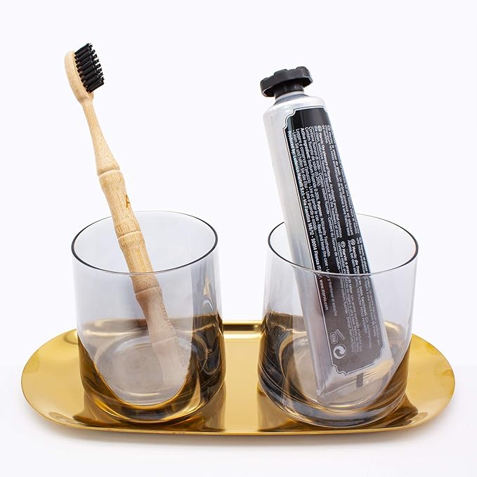 Virgin Forest Bamboo Toothbrush, Vegan Natural ECO Friendly Wood Toothbrushes, Biodegradable Organic Charcoal Tooth Brush, Pack of 6