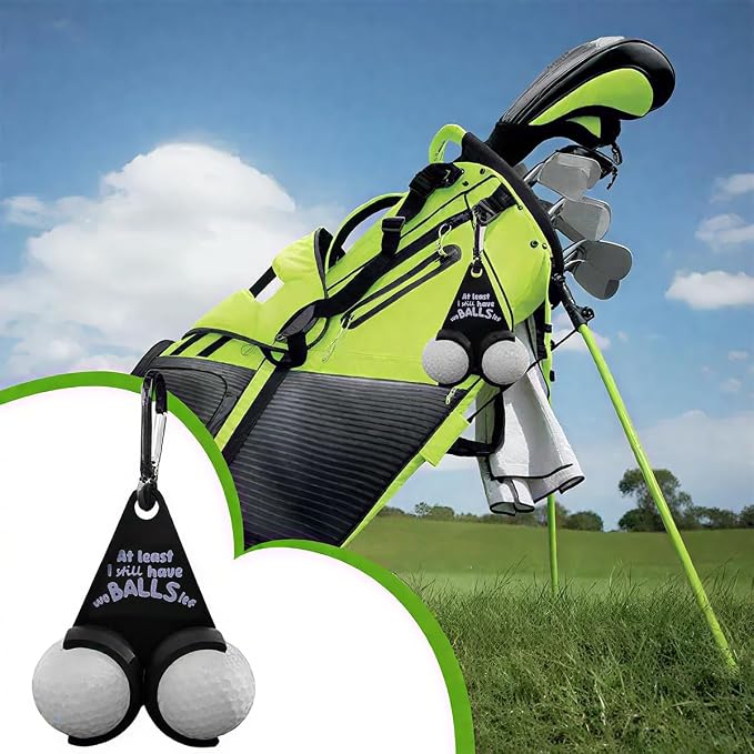 2Pcs Portable Golf Ball Holder Funny Gifts, Easy Attachment to Bag or Cart, Golf Accessories for Men & Women
