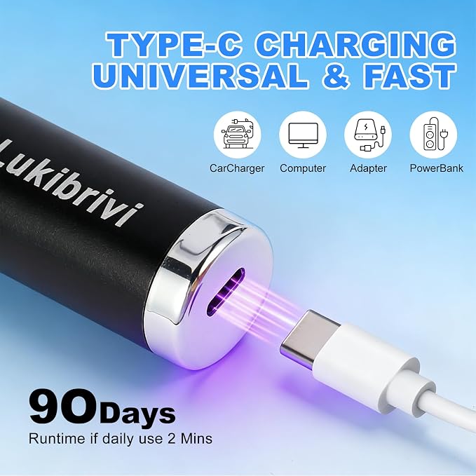 Rechargeable Ear and Nose Hair Trimmer, 4-in-1 Professional Painless Eyebrow & Facial Hair Trimmer for Men Women, Powerful Motor and Dual-Edge Blades for Smoother Cutting,Black