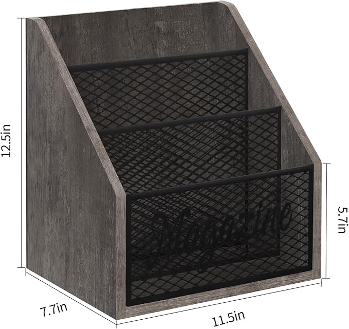 YINMIT Magazine Holder, Stepped 3 Tier Magazine Rack Floor, Magazine Storage Basket, Folder Organizer Bin for Magazines,Books,Newspapers,Tablets