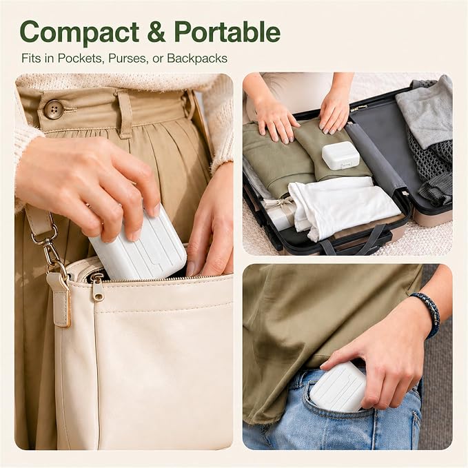 Small Travel Pill Box, Double Layer 7-Compartments Pill Organizer, 3.1" x 3.1" x 1.4" Portable Weekly Pill Case Container for Pocket, 7 Day Compact Medicine Holder for Vitamins, Fish Oils White