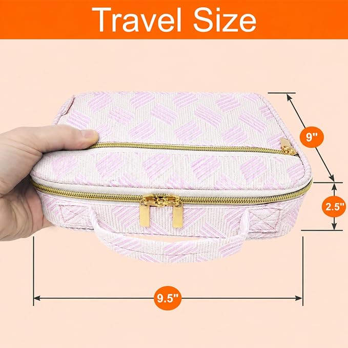 Medium Pill Bottle Organizer, Medicine Bag, Case, Carrier for Medications, Vitamins, and Medical Supplies - Travel Medicine Organizer Home Storage Med Bag - Jacquard Purple (Without Lock)
