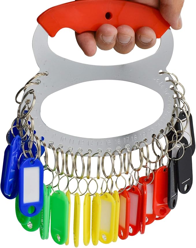 Maydahui 2 PCS Key Organizer Manager Portable Keychain with 28 Separable Key Rings and 30 Assorted Color Key Tags