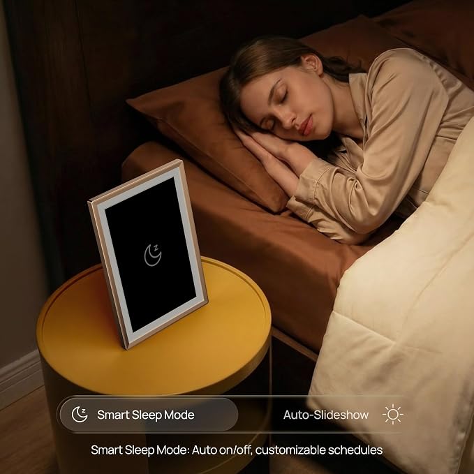 ARZOPA Metal Digital Picture Frame 14 Inch Free Cloud Storage No Subscription FHD IPS Anti-Glare Touchscreen Load Photos Videos from Phone Exquisite Decoration Ideal for Gifting - D14 Champagne Gold