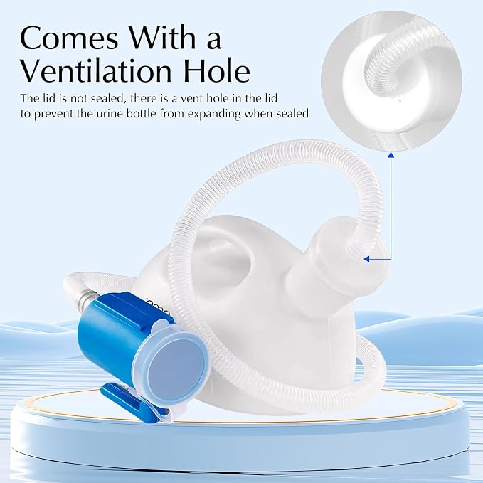 Portable Urinals for Men, OOCOME Men Urinal Bottle Spill Proof Reusable Male Pee Bottle Camping Toilet Thicken Men's Potty 2000 ml 47.2" Long Tube with Lid