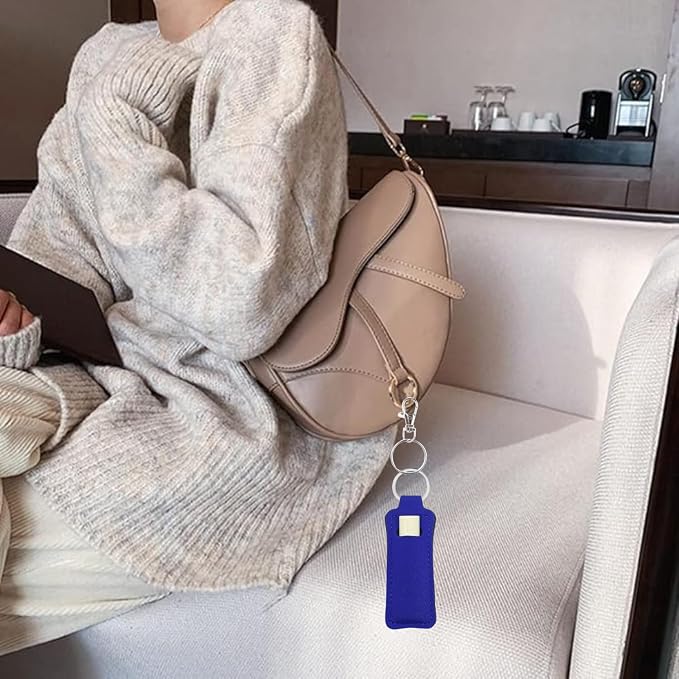 Chapstick Holder Key Chain Lipstick Holder Lip Balm Holder Keychain | Stocking Stuffers Gift, Compatible with Chapstick, Lip Balm and Lipstick, Bag Charm Accessories, Gifts for Women Friend
