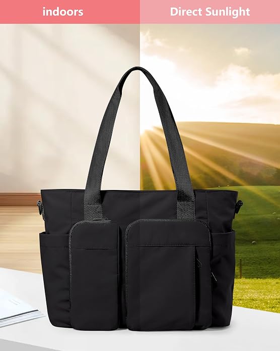Marscamd Nurse Tote Bag with Crossbody Strap, 9-Pocket Clinical Bag for Nursing Students