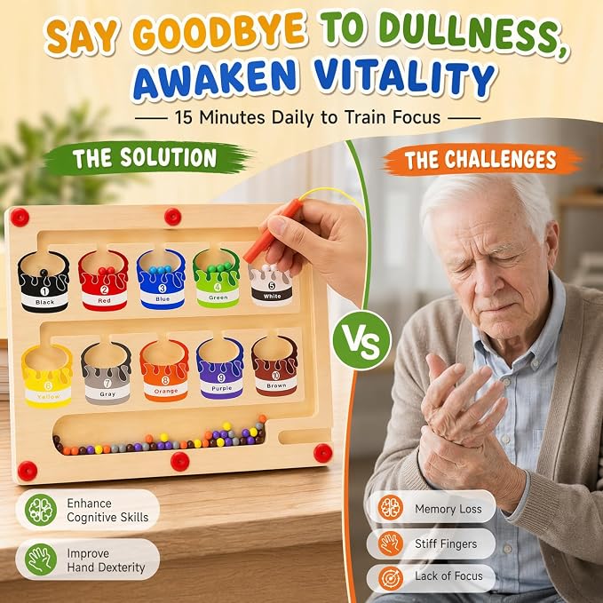 Dementia Care Activity Sorting Board, Dementia Products for Seniors Older Adults, Fidget Sensory Games Puzzles, Dementia Activities Memory Games for Seniors