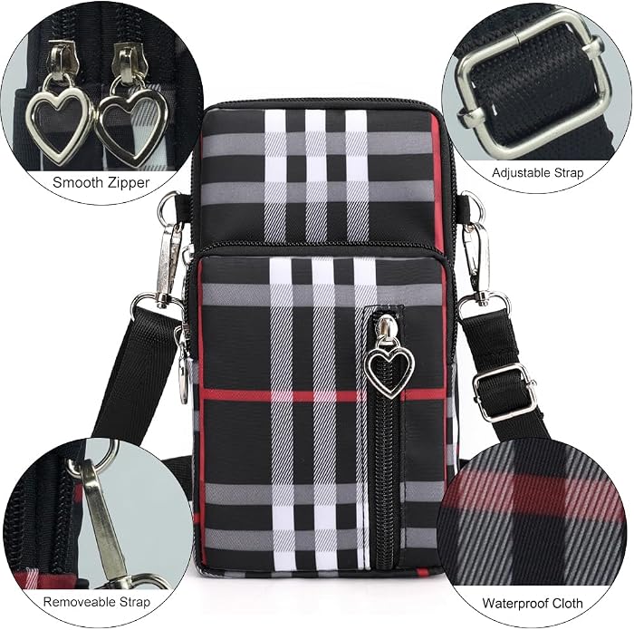 Small Crossbody Bag for Women - Mini Phone Purses with Crossbody Strap and Wallet - Nylon Arm Bag