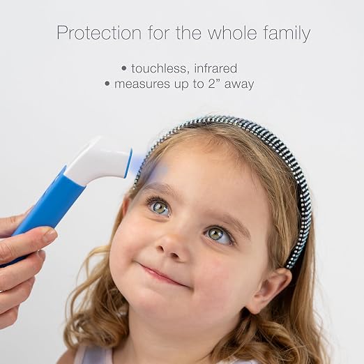 bt-Degree Infrared Digital Thermometer for Adults and Kids Touchless Forehead Temperature for Baby, Results in 1 Second, 9 Reading Memory, Color LCD Screen, Audible Fever Alert