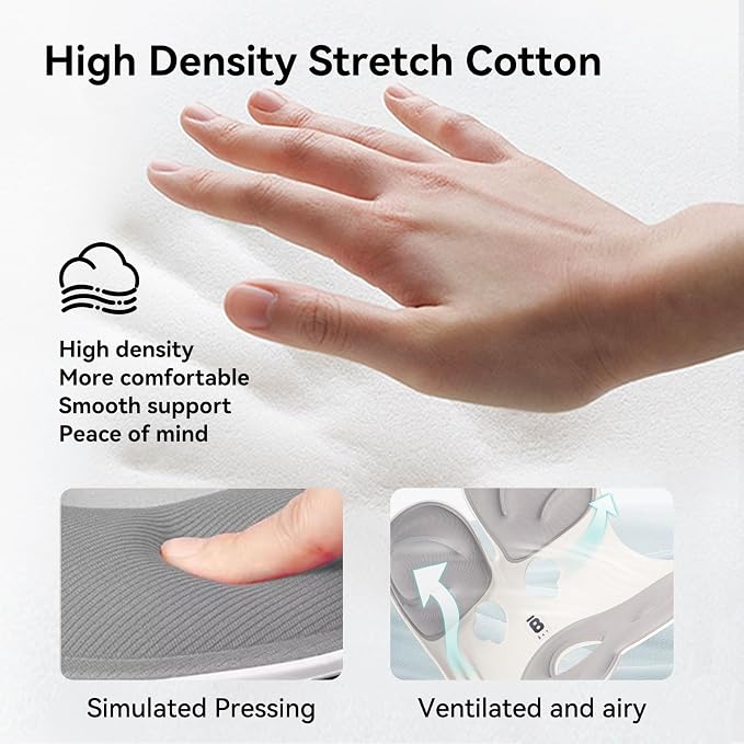 BKT Seat Cushion Chair Ergonomic Office Chair Cushions Lumbar Support for Seat Pillow Ideal for Students Office Workers Nursing Mothers Long Sitting Outdoor Fishing Floor (Grey) | Premium upgraded materials for long sitting. Comfort for students, nursi...