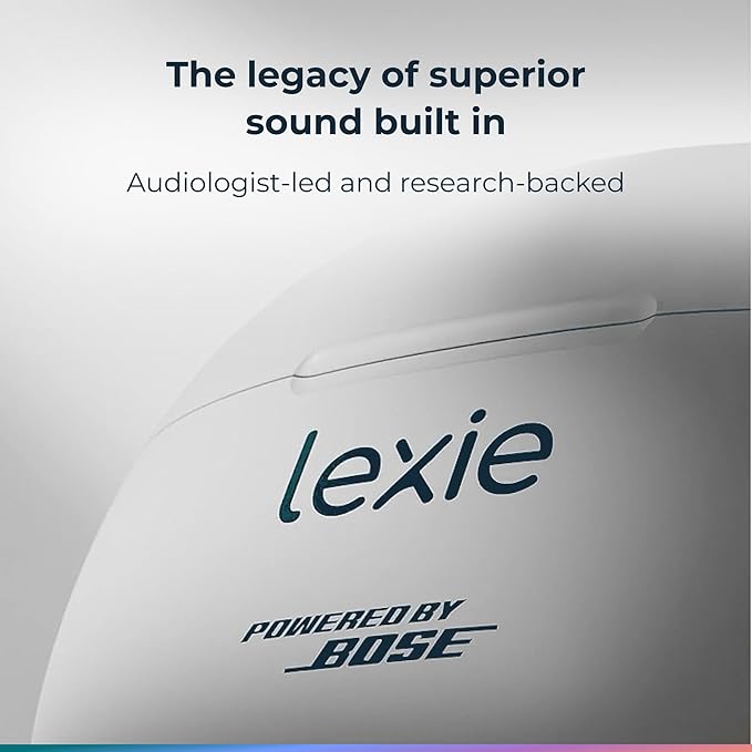 Lexie B3 OTC Hearing Aids Powered by Bose Sound Technology for Superior Speech Clarity - Rechargeable, Customizable, Universal Bluetooth Streaming - Receiver-in-Canal-Style Plus Lexie Expert Support