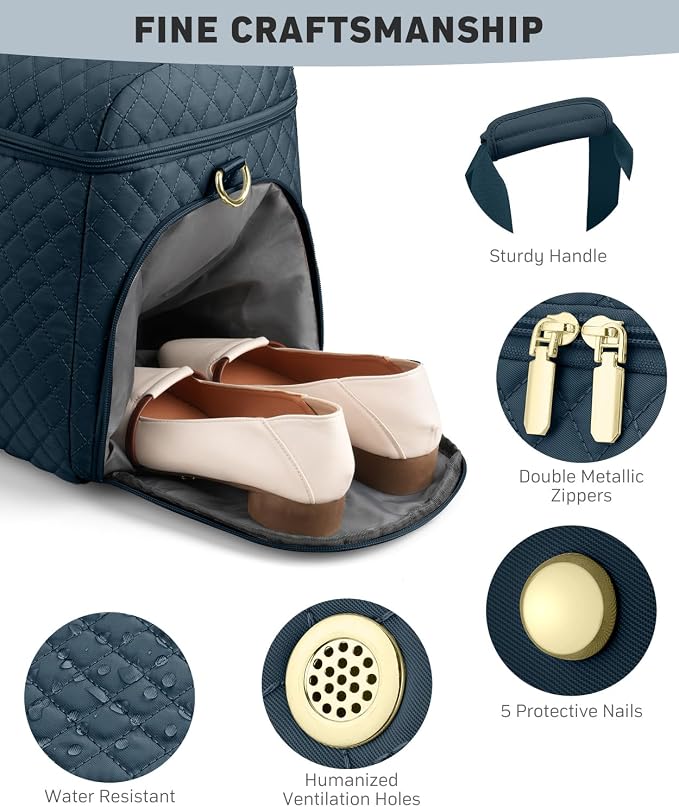 Travel Bags for Women Wide Open Large weekender Duffle Bag with Shoe Compartment Overnight Hospital Bag For Women Labor Delivery Carry on Bag Personal Item Travel Bag with Wet Pocket Peacock Blue