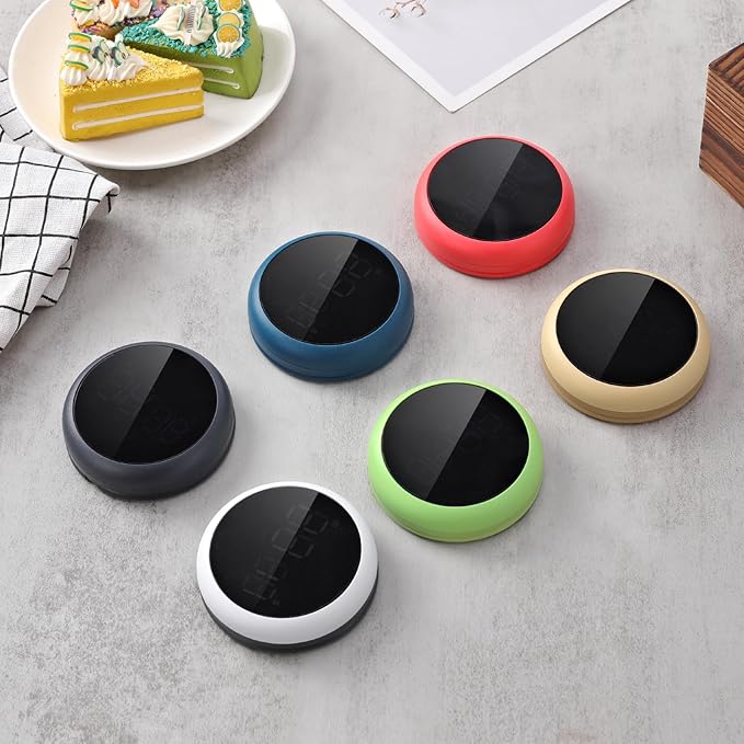 Stell Gray Quick Que Kitchen Timers, Visual timers Large LED Display Magnetic Countdown Countup Timer for Classroom Cooking Fitness Baking Studying Teaching, Easy for Kids and Seniors (Steel Gray)