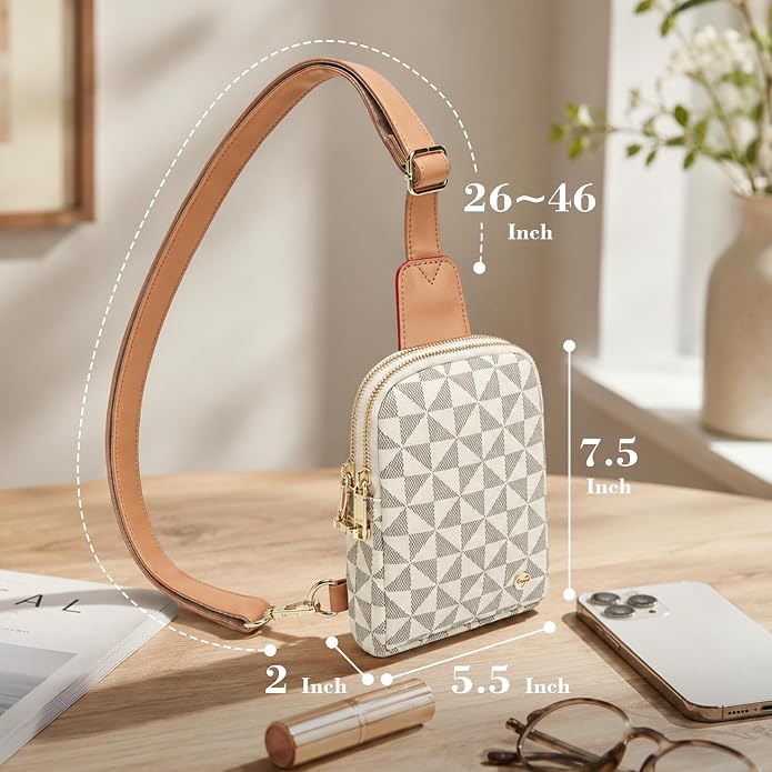 Anti Theft Crossbody Bag for Women, Small RFID Blocking Sling Purse with Zipper Lock for Travel, Vegan Leather