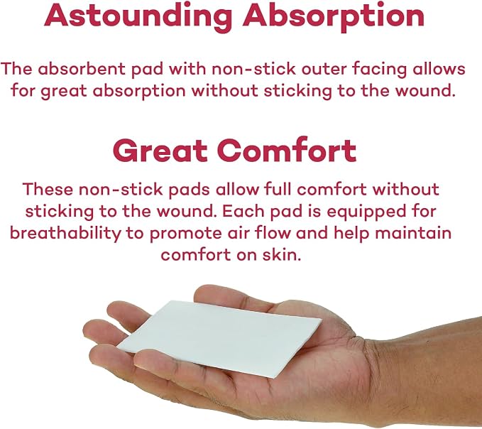 Dealmed Sterile Non-Adherent 3" x 4" Gauze Pads – 100 Count (12 Pack) Non-Adhesive Wound Dressing, Highly Absorbent, Non-Stick, Individually Wrapped for Extra Protection (Case of 1200)