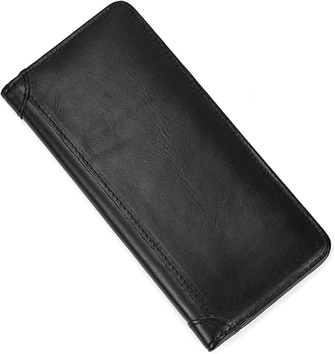 Genuine Leather Long Wallet for Men, Large Capacity Purse Clutch Bag Handbag Checkbook Cash Credit Cards Phone Holder | Large Capacity