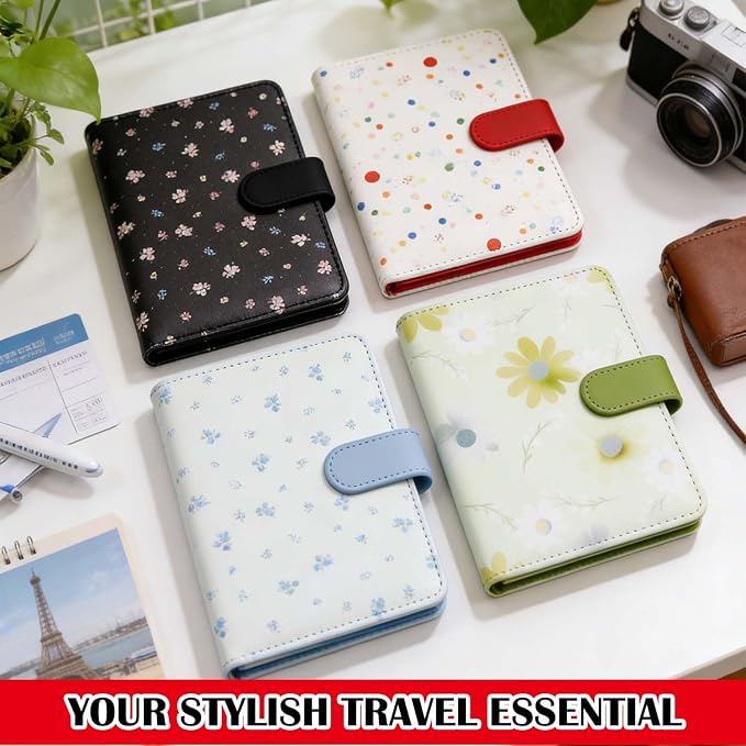 Melsbrinna Rfid Passport Holder for Travel women/Men, Cute Passport Wallet Rfid Blocking Card Slots, Rfid Passport Cover/CaseTravel Wallet, Passport Book Holder (1, apple red a)