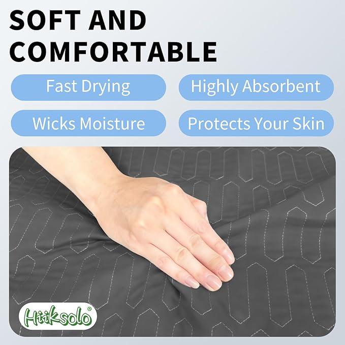 Reusable Stain-Hiding Bed Pads 34" x 52" (2 Pack), Heavy Absorbency Leakproof Incontinence Underpads, Washable Mattress Protector Pee Pads for Adults, Kids & Dogs - with Encased Edges