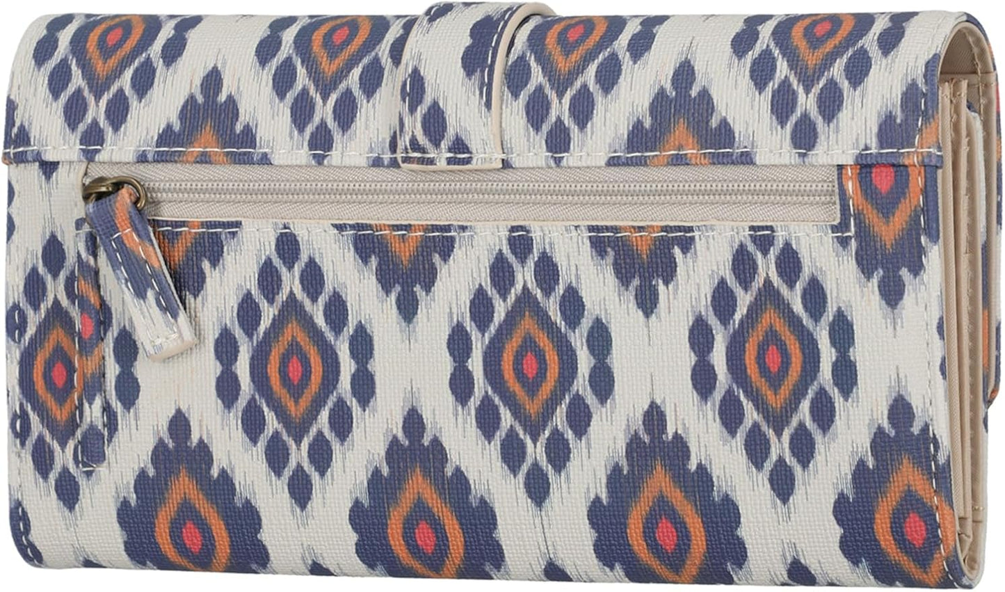 Mundi File Master Womens RFID Blocking Wallet Clutch Organizer With Change Pocket
