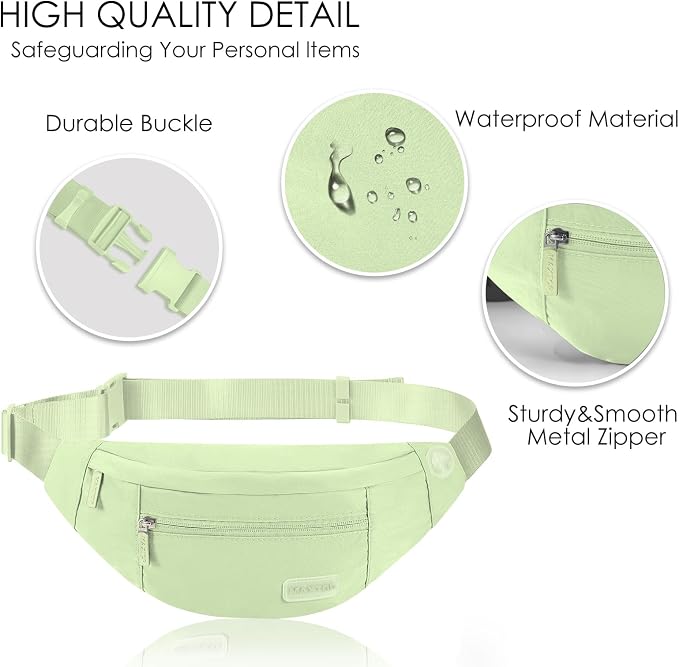 MAXTOP Fanny Pack for Women Fashion Crossbody Bag Travel Essentials Gifts | Fashion,4-Zipper Pockets,Fanny Pack Passport Bag with Adjustable Strap Gifts for Women