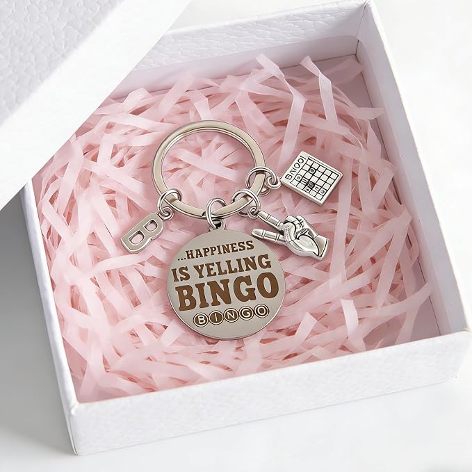 Bingo Bag with Pockets on Clearance for Daubers Dobbers Supplies Accessories,Zipper Bingo Makeup Bag,Digital Game Keychain,Gifts Set of 3 for Game Lover Gambler Women Adults Seniors Elderly